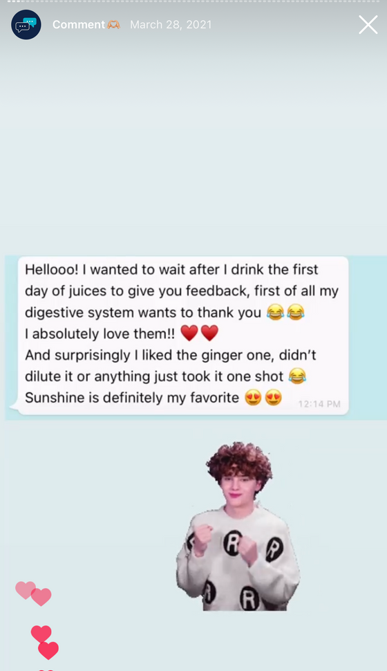 Customer testimonial