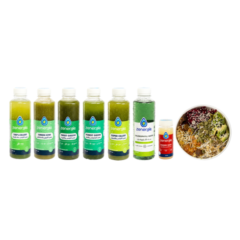 1 Day All  Green Detox + 1 Salad